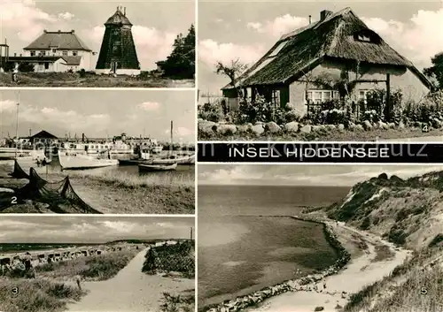 Kloster Hiddensee Vitte Hafen Strand Blaue Scheune Steilkueste am Dornbusch Kat. Insel Hiddensee