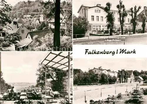 Falkenberg Mark Teilansichten FDGB Erholungsheim Zum Falken Karl Marx Strasse HOG Carlsburg Kat. Falkenberg Mark