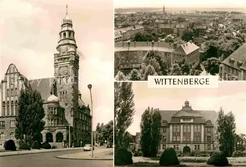 Wittenberge Prignitz Rathaus Blick vom Rathausturm Oberschule Kat. Wittenberge