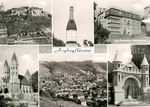 Freyburg Unstrut Neuenburg Rotkaeppchen Sekt HO Gaststaette Sektkellerei Jahnturnhalle St Annen Kirche Kat. Freyburg Unstrut