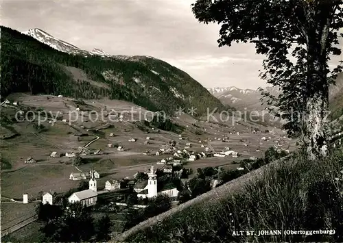 Alt St Johann Gesamtansicht mit Alpenpanorama Kat. Alt St Johann