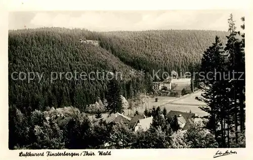 Finsterbergen Blick vom Huellrodt ins Leinathal Kat. Finsterbergen Thueringer Wald