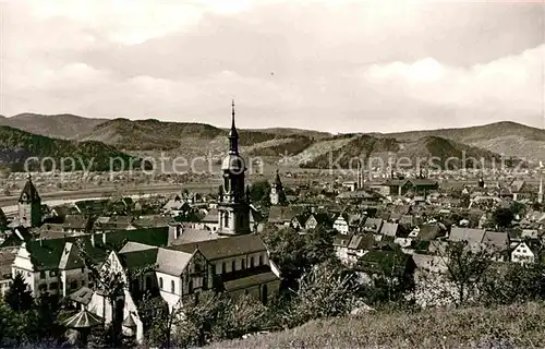 Gengenbach Blick vom Bergle Benediktinerabtei Stadtkirche Kat. Gengenbach Schwarzwald