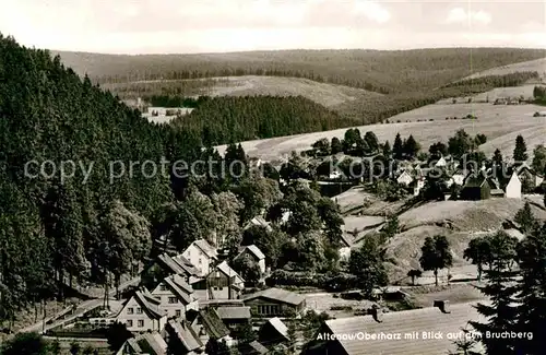 Altenau Harz Panorama Blick auf den Bruchberg Kat. Altenau