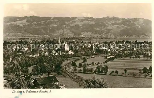 Aeschach Panorama mit Alpen Kat. Lindau (Bodensee)