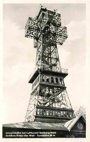 Stolberg Harz Josephshoehe Groesstes Kreuz der Welt Kat. Stolberg Harz