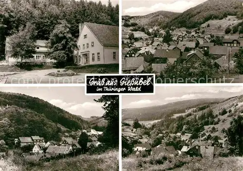 Giessuebel Schleusegrund Teilansichten Landschaftspanorama Kat. Schleusegrund