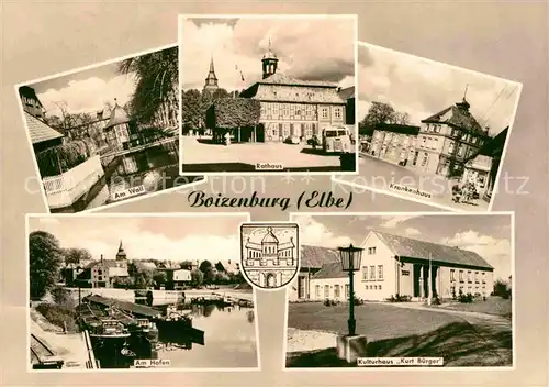 Boizenburg Am Wall Rathaus Krankenhaus Kulturhaus Kurt Buerger Hafen Kat. Boizenburg
