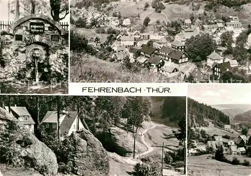 Fehrenbach Thueringer Wald Teilansichten Werraquelle Kat. Masserberg