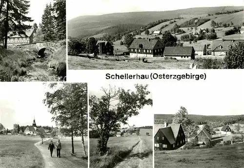 Schellerhau Teilansichten Wandern Bachlauf Bruecke Kat. Altenberg