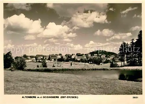 Altenberg Erzgebirge Panorama mit Geisingberg Kat. Geising