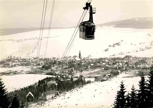 Oberwiesenthal Erzgebirge Bergbahn Fichtelberg Winterpanorama Kat. Oberwiesenthal