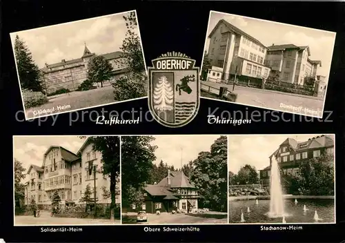 Oberhof Thueringen Glueckauf Heim Dimitroff Heim Solidaritaet Heime Schweizerhuette Stachanow Heim Springbrunnen Kat. Oberhof Thueringen