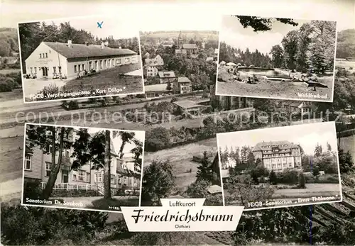 Friedrichsbrunn Harz FDGB Verpflegungsstaette Kurt Dillge Waldfreibad FDGB Sanatorium Luftkurort Kat. Friedrichsbrunn