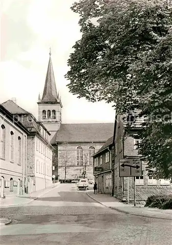 Gehren Thueringen Blick zur Kirche Kat. Gehren Thueringen