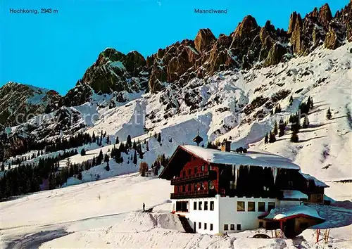 Muehlbach Hochkoenig Skiparadies Mitterbergalm Arthurhaus Berggasthof Berchtesgadener Alpen Kat. Muehlbach am Hochkoenig