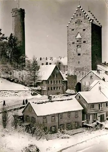 Ravensburg Wuerttemberg Blick auf Mehlsack und Obertor Wahrzeichen Kat. Ravensburg