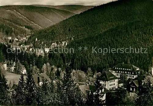 Baerenfels Erzgebirge Panorama Blick nach Kipsdorf Kat. Altenberg