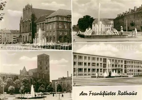 Frankfurt Oder Rathaus Julien Marchlewski Strasse Kleist Gedenkstaette Lucie Hein Oberschule Marienkirche Springbrunnen Kat. Frankfurt Oder