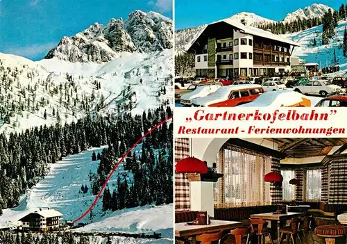 Hermagor Kaernten Sonnenalpe Nassfeld Gartnerkofelbahn Restaurant Ferienwohnungen Wintersportplatz Kat. Hermagor Pressegger See