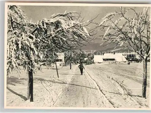 Georgenfeld Winterlandschaft Erzgebirge Kat. Zinnwald Georgenfeld