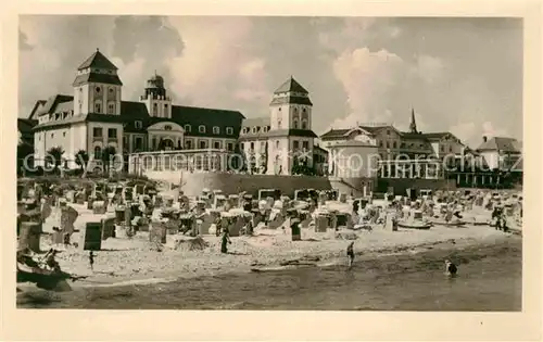 Binz Ruegen Strand Kurhaus Konzerthalle Kat. Binz