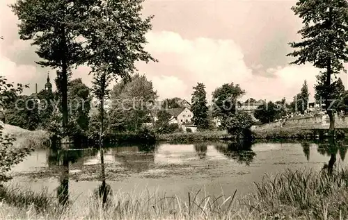 Hermsdorf Thueringen Partie am Dorfteich Kat. Hermsdorf Thueringen