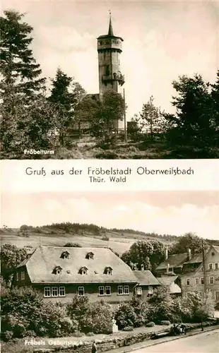 Oberweissbach Froebelturm Froebels Geburtshaus Kat. Oberweissbach