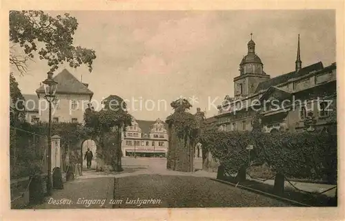 Dessau Rosslau Eingang zum Lustgarten Kat. Dessau Rosslau