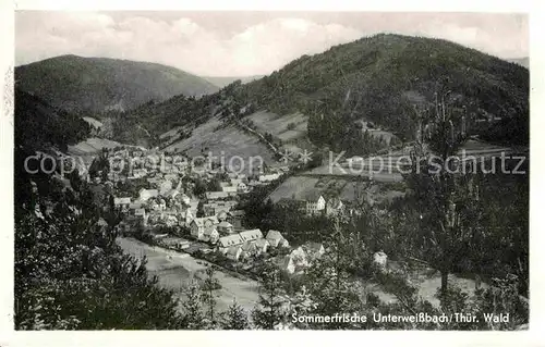 Unterweissbach Panorama Thueringer Wald Sommerfrische Kat. Unterweissbach