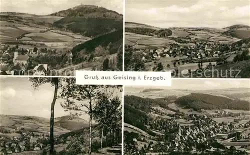 Geising Erzgebirge Landschaftspanorama Kat. Geising Osterzgebirge