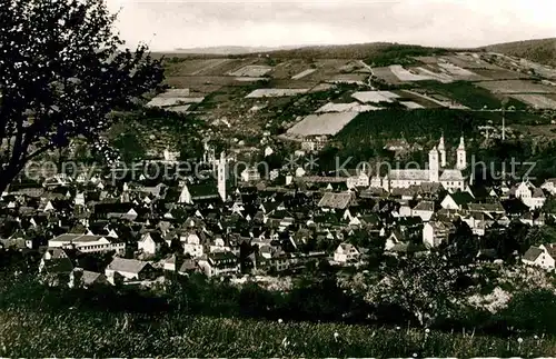 Bad Mergentheim Blick ueber die Stadt Kat. Bad Mergentheim