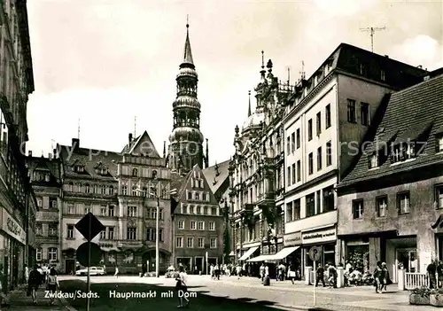 Zwickau Sachsen Hauptmarkt mit Dom Kat. Zwickau