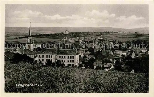 Lengenfeld Vogtland Kirche Panorama Kat. Lengenfeld Vogtland