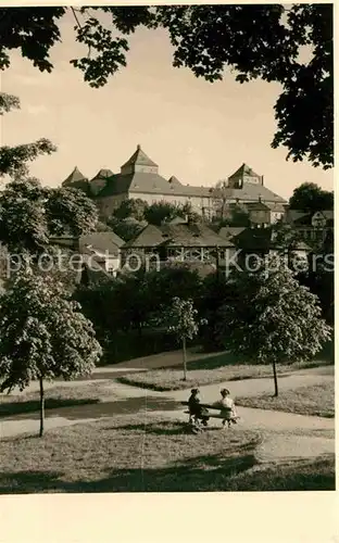 Augustusburg Park Blick zum Schloss Kat. Augustusburg