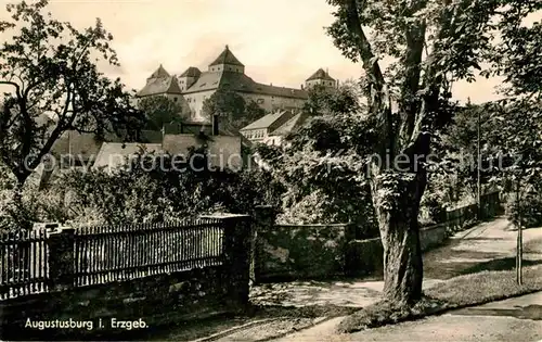 Augustusburg Blick zum Schloss Kat. Augustusburg