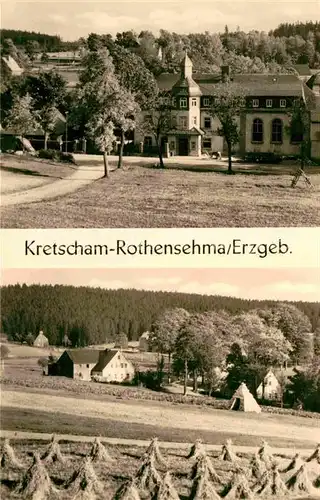Kretscham Rothensehma Sanatorium Heuernte Felder Landwirtschaft Kat. Oberwiesenthal