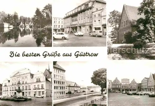 Guestrow Mecklenburg Vorpommern Faehrteich Hotel Stadt Guestrow Barlach Gedenkstaette Rathaus Paedagogisches Institut Markt Kat. Guestrow