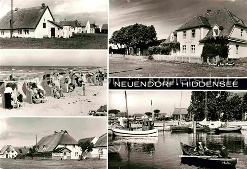 Neuendorf Hiddensee Wohnhaeuser Strand Hotel Am Meer Hafen Kat. Insel Hiddensee