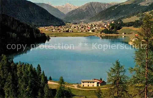 Davos GR mit Davosersee und Tinzenhorn Kat. Davos