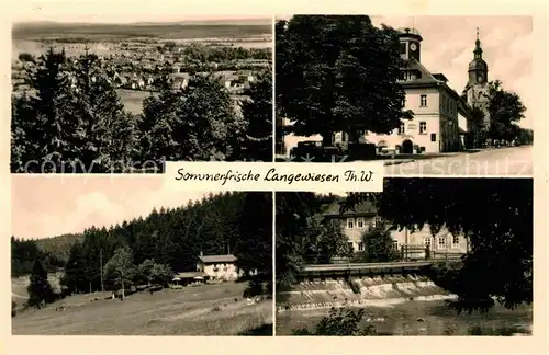 Langenwiesen Gesamtansicht Stauwehr Kirche Kat. Pfaffenhofen a.d.Ilm