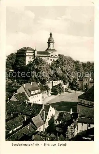 Sondershausen Thueringen Blick zum Schloss Kat. Sondershausen