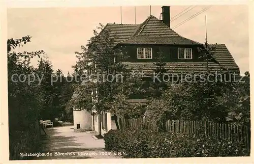 Baerenfels Erzgebirge Spitzbergbaude Kat. Altenberg