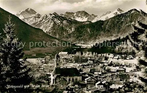 Mittenwald Bayern Panorama  Kat. Mittenwald