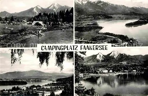 Faakersee Campingplatz Fliegeraufnahme Teilansicht  Kat. Villach
