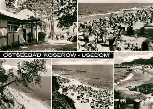 Koserow Ostseebad Usedom Badestrand Panorama Gaststaette Kat. Koserow