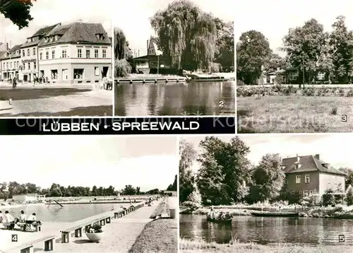 Luebben Spreewald Breite Strasse Strandcafe Haus Burglehn Freibad Jugendherberge Kat. Luebben