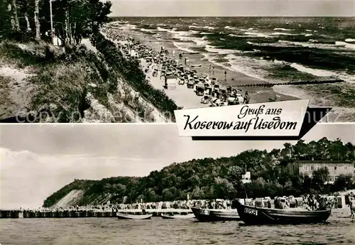 Koserow Ostseebad Usedom Strand Fischerboote Kat. Koserow