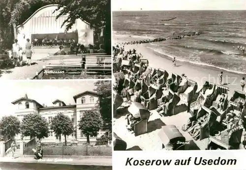 Koserow Ostseebad Usedom Strand Rat der Gemeinde Kurkonzert Kat. Koserow