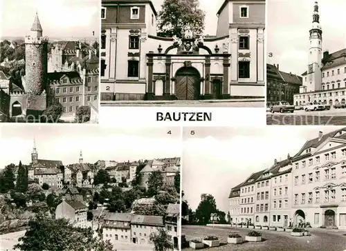 Bautzen Blick vom Reichenturm Domstift Rathaus Blick von der Friedensbruecke Fleichmarkt Kat. Bautzen